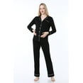 thumbnail image 2 of LVMA9550 - Women's Maternity Nursing Pajamas Hospital Set Soft Long-Sleeved Button Tops PJ Pants Sleepwear Set, 2 of 29