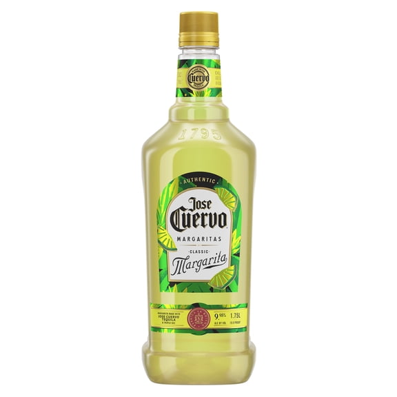 Jose Cuervo Authentic Margarita Classic Lime Cocktail, 1.75 L Plastic Bottle, 9.95% ABV