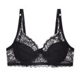 thumbnail image 4 of Women Lace Bras Plus Size Push Up Ladies Full Cup Comfort Bra Black 90B, 4 of 5
