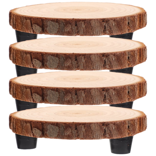 Miangastore 2Pcs Flower Pot Base Multi-functional Flowerpot Holder Stand Cake Rack with Legs