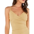 thumbnail image 3 of Vestido de mujer sexy con cuello en V asimétrico con pliegues laterales Xemadio WRMH-218-85, 3 of 5