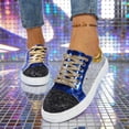 thumbnail image 4 of Glitter Sparkly Low Top Sequins Lace Up Tennis Shoes Comfort Bling Fashion Shiny Walking Shoes, 4 of 7