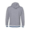 thumbnail image 3 of J. America Peppered Fleece Lapover Hooded Sweatshirt, 3 of 3