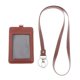 thumbnail image 5 of Cordón para Titular de Tarjeta de Identificación, Cuero Auténtico de Primera , Correa para El Cuello Resistente con Llavero para Teléfono Móvil Rojo marrón Baoblaze Porta credencial con cordón, 5 of 8