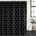 thumbnail image 3 of Black Morocco Waterproof Fabric Shower Curtain,Geometric Leaf Diamond Lattice Abstract Waterproof Fabric Shower Curtain for Bathroom Curtains Bathtubs Shower Curtains with 12 Hooks Small 36x72in, 3 of 8