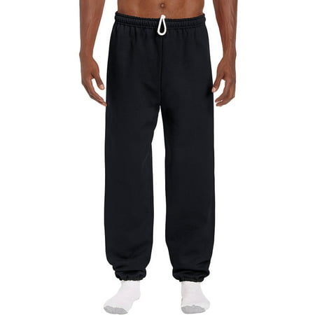 Gildan Smart Basics Men's Fleece Cuffed Bottom Sweatpants Black XL ...