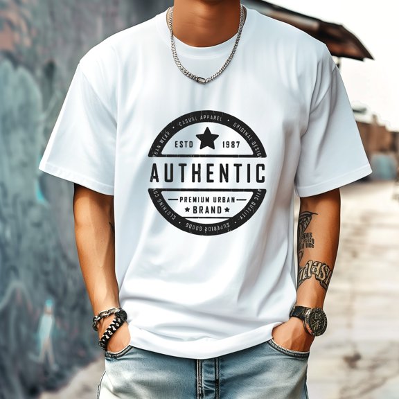 Men's T Shirt Round Neck Patterned Tee Summer New Sports Shirt Vintage Style Gift for Friends XS