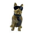 thumbnail image 4 of Estatua de perro con gafas, adorno de mesa, adorno decorativo, recuerdo. Oro, 4 of 9