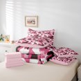 thumbnail image 6 of jejeloiu Military Camo Pattern 7-Piece Bedding Comforter Set,Pink White King Bedding Sets For Girls Women Reversible, 6 of 8