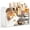 White and clear, variant on HBlife Makeup Organizer Countertop with Drawers, Vanity Organizers with Brush Holder, All White