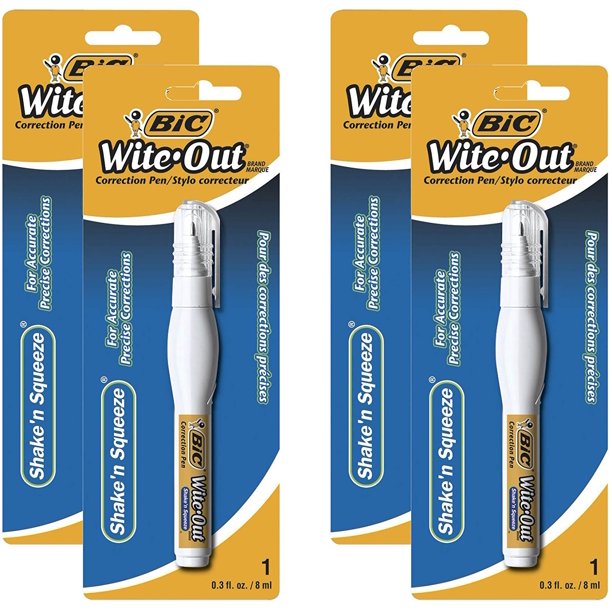 WhiteOut Shake'n Squeeze Correction Pen 4 pcs sku 1849482MA, Sold as