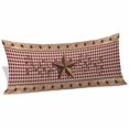 thumbnail image 2 of Vintage Texas Star Brown Body Pillow Covers 20"x60", Red Plaid Berry Farmhouse Soft Brushed Microfiber Breathable Throw Pillow Covers, Pillowcase with Zipper for Couch Sofa Bedroom Living Room, 2 of 9