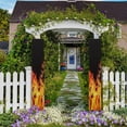thumbnail image 4 of SEANATIVE Fire Print Front Porch Sign Outdoor Yard Door Bannes Set of 2 Hanging Flags for Home Decor Indoor Outdoor Decor Wall Front Door Garage Home Decor, 4 of 7