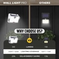 thumbnail image 5 of Bell + Howell Wall Light PRO - Solar Motion Lights Outdoor with Built-in Decoy Camera, 500 Lumens Waterproof Solar Wall Security Lights, Wall Mount, Floodlight, White, 5 of 8