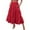 Red, variant on B91xZ Skirts for Women Knee Length Elastic High Waist A Line Basic Mini Skirt,Blue M