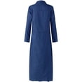 thumbnail image 4 of Cárdigan Vestido vaquero con botones para mujer, elegante vestido camisero con bolsillos (azul marino 5XL) Ygjytge Azul marino T 26 para Mujer, 4 of 7