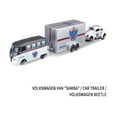 thumbnail image 2 of Volkwagen Van Samba Trailer 3 In 1 Miniature Metal Car 1/64, 2 of 5