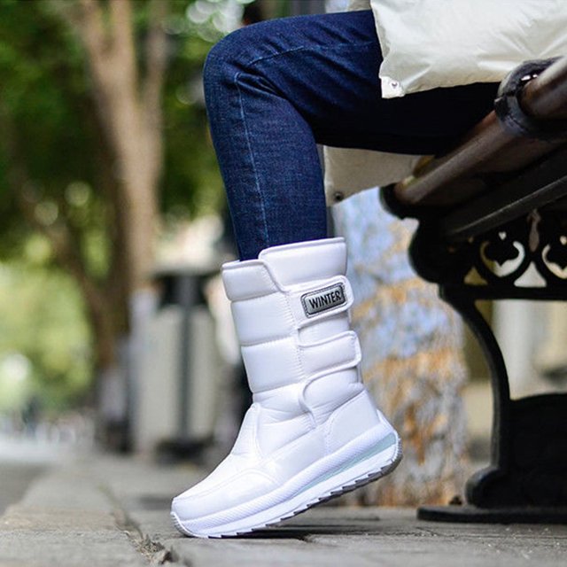 Botas de nieve Botas Nieve Mujer Senderismo Cómodo Invierno Calzado Mujer (36) Blanco Likrtyny Tenis De Mujer Tenis De Hombre