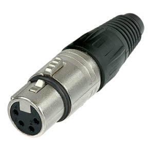 ACCL Neutrik 4 Pin XLR Female Connector NC4FX, 1 Pack
