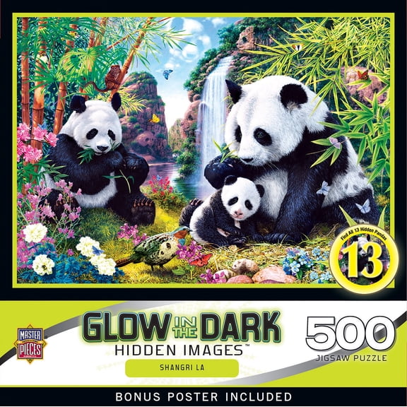 MasterPieces 500 Piece Glow in the Dark Puzzle - Shangri La - 15"x21"
