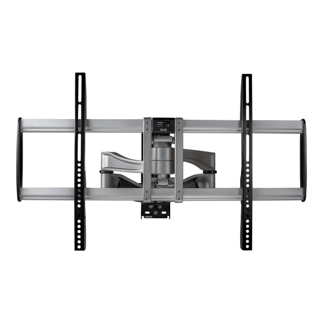 StarTech.com Support Mural TV à Mouvement Complet, Support Mural TV Articulé Robuste pour Écran VESA de 32 Pouces à 75 Pouces (165 Lb/75 kg), Bras Plat Universel Réglable Inclinable/pivotant, Argent - Gestion des Câbles (FPWARPS) - Support - pour TV - Plastique, Aluminium, Acier - Noir, Argent - Taille d'Écran : 32 Pouces-75 Pouces - Montage Mural