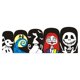 thumbnail image 1 of Soidarity pegatina de Arte de uñas Halloween calavera fantasma No.06, 1 of 6