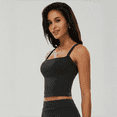 thumbnail image 2 of Feekit Women's Square Neck Workout Tank Top, Fitted Cropped Yoga Sports Top, Stretch Athletic Camisole for Running, Fitness, Lounge and Casual Wear, 2 of 5