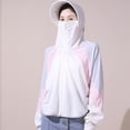 thumbnail image 2 of Women Sun Protective Clothing Summer Outdoor Breathable Uv Protective Contrast Color Hooded Jacket, 2 of 9