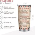 thumbnail image 4 of Gifts for Husband - Husband Gifts from Wife - I Love You Gifts for Him for Anniversary, Husband Birthday Gift, Husband Christmas Gifts - Vintage Airmail 20oz Stainless Steel Tumbler, 4 of 6