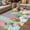 Multicolor, variant on Easter Bunny Outdoor Rug for Patio/Deck/Porch, Non-Slip Large Area Rug 5 x 8 Ft, Spring Watercolor Eggs Flower Wood Grain Teal Indoor Outdoor Rugs Washable Area Rugs, Camping Rug Carpet Runner