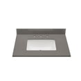 thumbnail image 3 of 31 in. Composite Stone Vanity Top in Concrete Gray with White Basin, 3 of 7