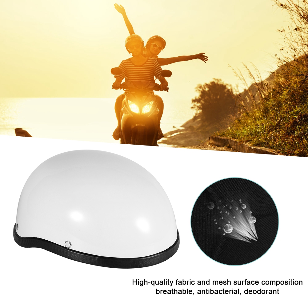 White Vintage Style Motorcycle Helmet Men Summer Half Face Helmet Electric bike helmet men's motorbike head
