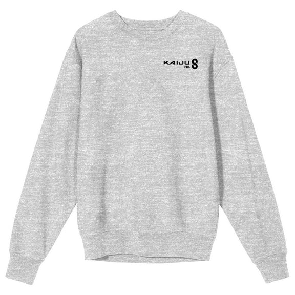 Kaiju No. 8 Kafka Hibini Kaiju Lightning Adult Athletic Heather Crew Neck Long Sleeve Sweatshirt-Medium