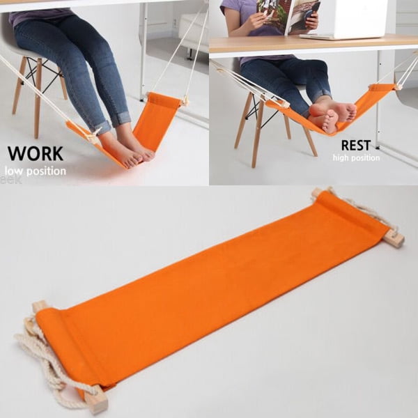 Portable Mini Office Foot Rest Stand Adjustable Desk Feet Hammock