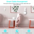 thumbnail image 4 of Soporte Irfora Soporte de montaje en pared de salida para Google Nest WiFi Point Instalación fácil y sin soporte de desorden de cables Soporte sin tornillos, blanco, 1 paquete Irfora Soporte, 4 of 7