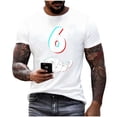 thumbnail image 2 of Tops para hombre, blusas y camisas de manga corta con cuello redondo para hombre, jersey informal con cuello redondo estampado para hombre, pantalones cortos deportivos para fitness, blusa de poliéste, 2 of 5