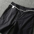 thumbnail image 4 of Mens Cargo Shorts Size 38 Stretch Waist High Waisted Loose Straight Leg Cargo Capri Shorts Loose&nbsp;fit with Pockets,Black,M, 4 of 6