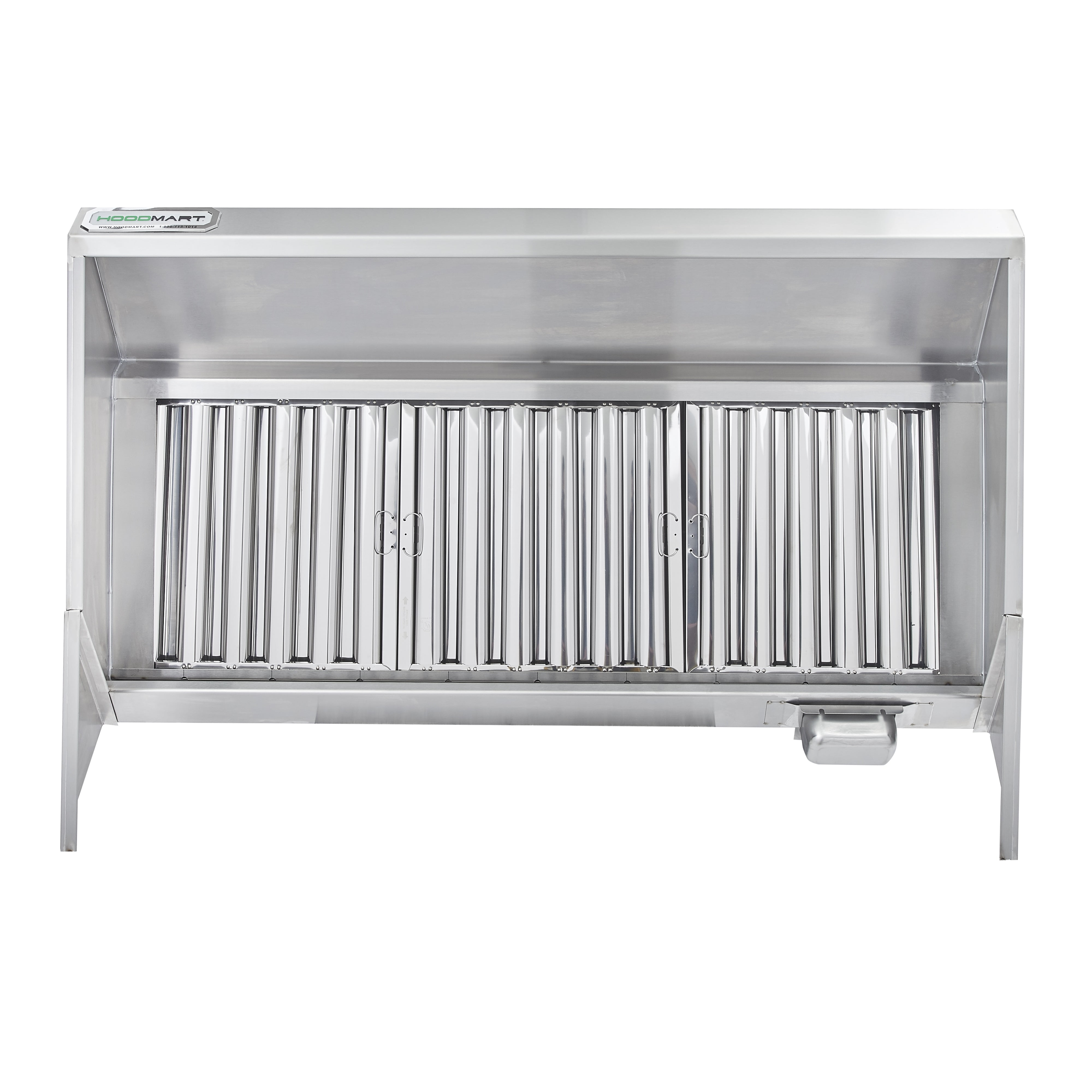 HOODMART UL/NSF 4' Concession Trailer Hood System for Food Truck | Commercial Range Hood with Direct Drive Exhaust Fan | Stainless Steel Kitchen Equipment with Install Kit Included