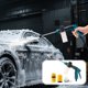 thumbnail image 1 of High Pressure Car Wash With Foam Long Nozzle Garden Hose Sprayer Multifunctional Adjustable Water Spray Nozzle With Soap Dispenser For Cars Plants, 1 of 8