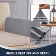 thumbnail image 5 of Arm Rest Covers Set, Pack of 2 Stretch Armchair Arm Covers Soft Polyester Arm Caps Non Slip Furniture Protector for Chair, Sofa, Couch, Gray, 5 of 6
