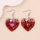 thumbnail image 1 of Pendientes colgantes de corazón: pendientes llamativos con purpurina para mujer, regalos románticos para las fiestas., 1 of 2