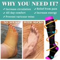 thumbnail image 2 of 3 Pairs Copper Compression Socks for Women & Men Circulation 15-20 mmhg - Better Blood Flow, Swelling, Best Support for Medical, Running, Nursing, 2 of 5