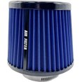 thumbnail image 1 of 76mm 3 inch High Flow Round Tapered Cone Air Intake Top Filter Design Air Intake Cone Filter 163mm tall Blue, 1 of 7