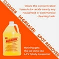 thumbnail image 3 of La's Totally Awesome All Purpose Cleaner, 4-Pack (128 oz Each) – Concentrated Formula, Degreaser, and Multipurpose Cleaner – Heavy Duty Bulk Cleaning Supplies for Home, Auto, Kitchen & Business, 3 of 7