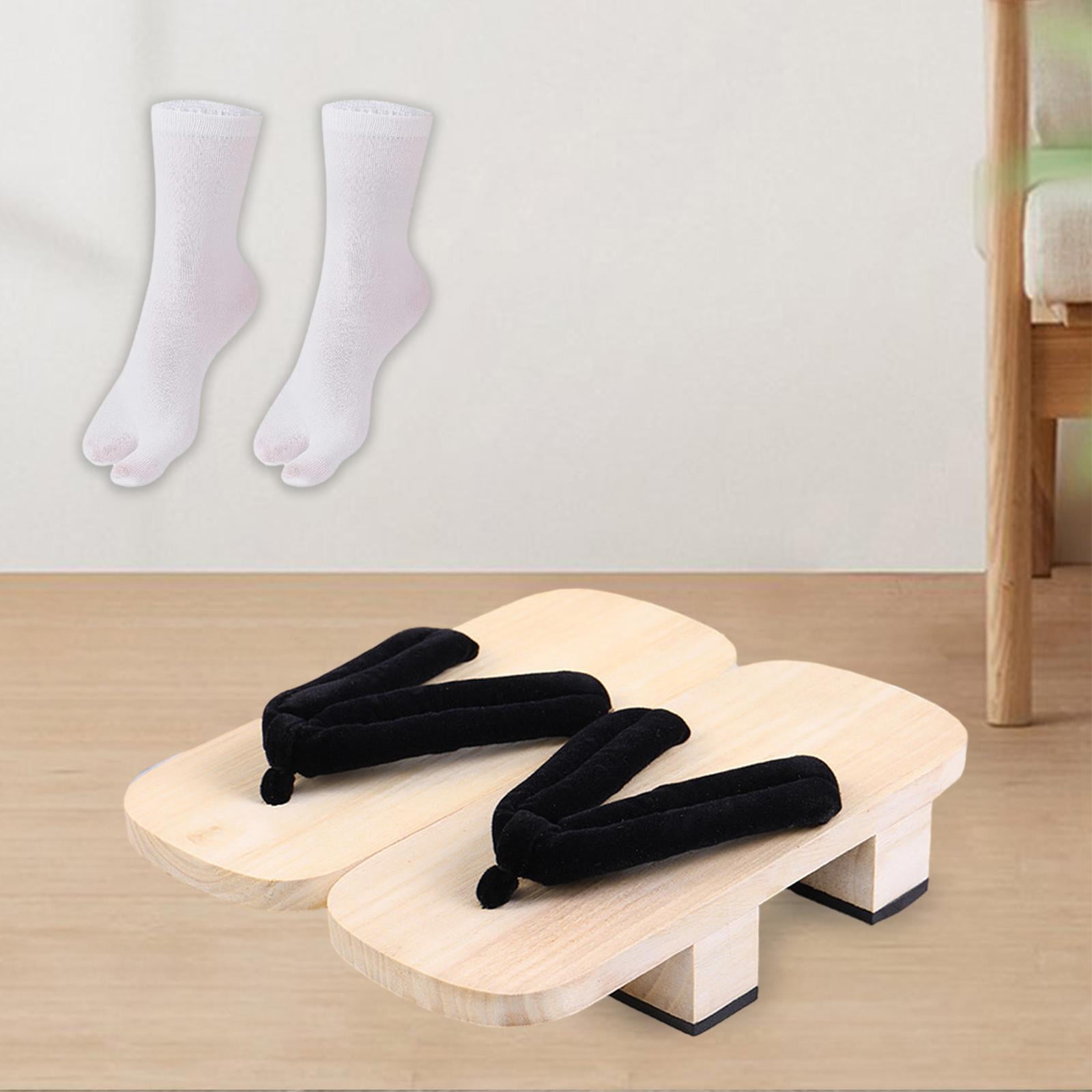 Japanese Wooden Clogs Casual with Tabi Socks Slippers for 