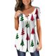 thumbnail image 2 of Camisas Navideñas Para Mujer Moda Con Cuello en V Floral Impreso Túnica Botones Manga Corta Tops Odeerbi ODB194545, 2 of 7