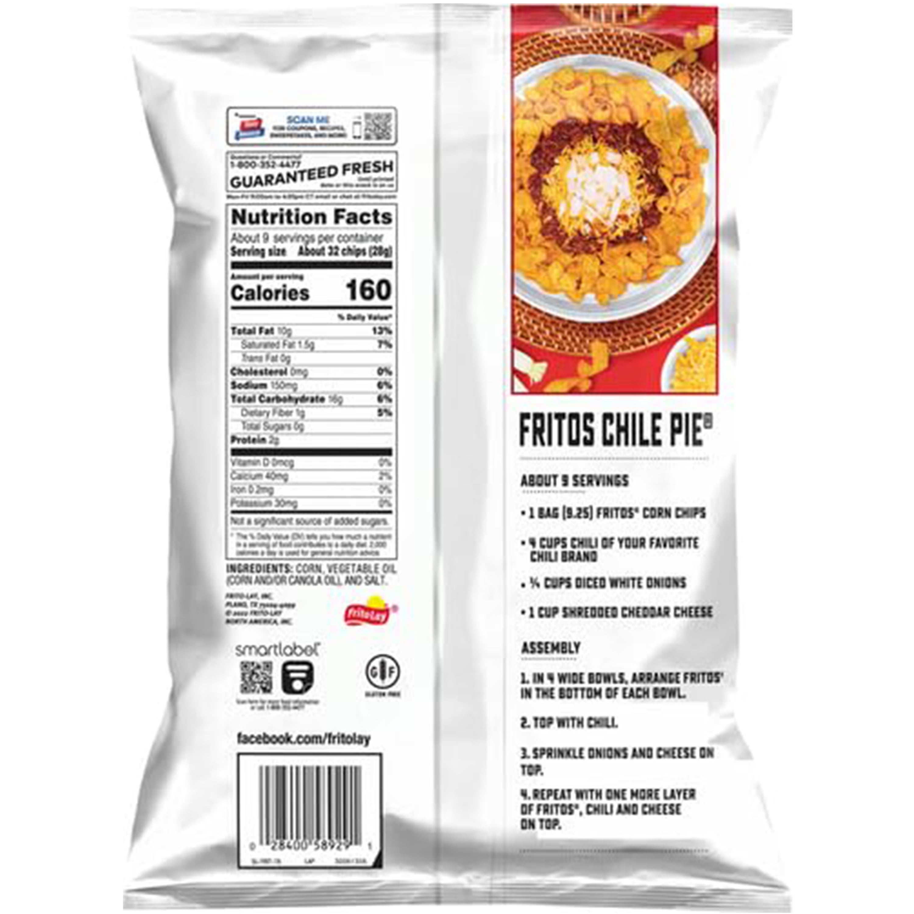 Fritos Regular Corn Chips, 9.25 oz Single Bag