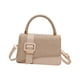 thumbnail image 4 of Bolso de mano para mujer, elegante, de piel sintética, moderno, portátil, tipo cartera Caqui, 4 of 9