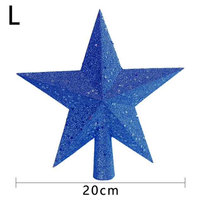 Adorno colgante de estrella de cinco puntas para árbol de Navidad, decoración navideña, 10, 15 y 20cm