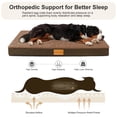 thumbnail image 3 of Exclusivo Mezcla Medium Dog Bed with Removable and Washable Cover 36"x24", Orthopedic Pet Bed for Crates, Non-Slip Bottom and Waterproof Liner, Brown, 3 of 10